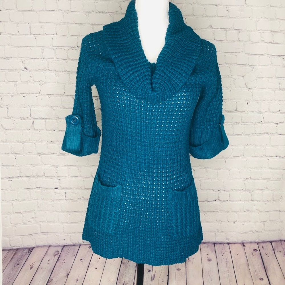 Susan Lawrence Knit Fabric 3/4 Sleeves Size S
